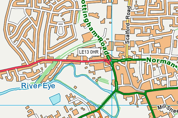 LE13 0HR map - OS VectorMap District (Ordnance Survey)