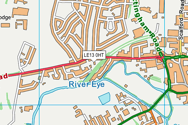 LE13 0HT map - OS VectorMap District (Ordnance Survey)