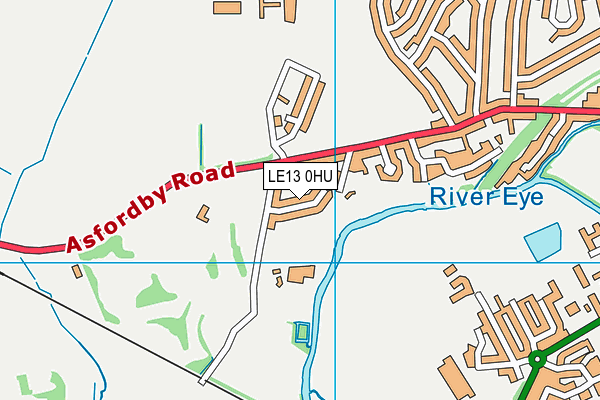 LE13 0HU map - OS VectorMap District (Ordnance Survey)