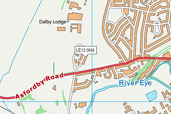 LE13 0HX map - OS VectorMap District (Ordnance Survey)