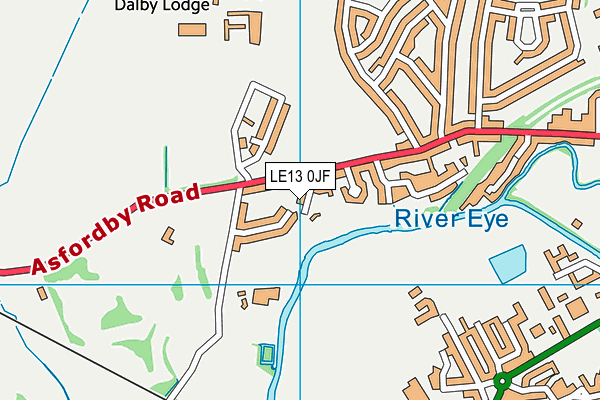 LE13 0JF map - OS VectorMap District (Ordnance Survey)