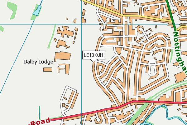 LE13 0JH map - OS VectorMap District (Ordnance Survey)