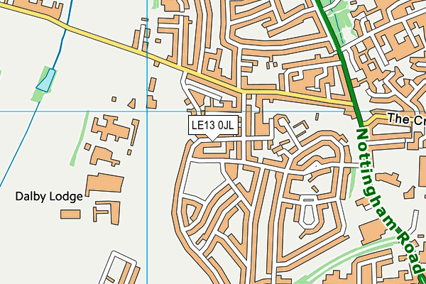 LE13 0JL map - OS VectorMap District (Ordnance Survey)