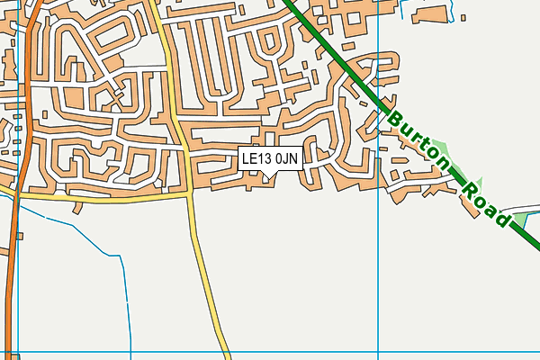 LE13 0JN map - OS VectorMap District (Ordnance Survey)