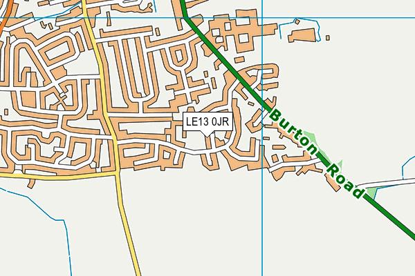 LE13 0JR map - OS VectorMap District (Ordnance Survey)