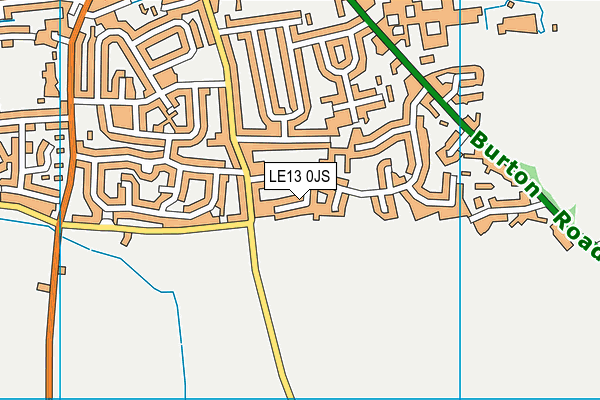 LE13 0JS map - OS VectorMap District (Ordnance Survey)