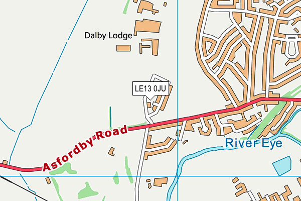 LE13 0JU map - OS VectorMap District (Ordnance Survey)