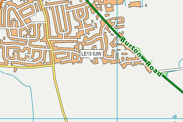 LE13 0JW map - OS VectorMap District (Ordnance Survey)