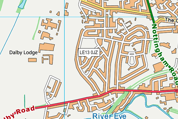 LE13 0JZ map - OS VectorMap District (Ordnance Survey)