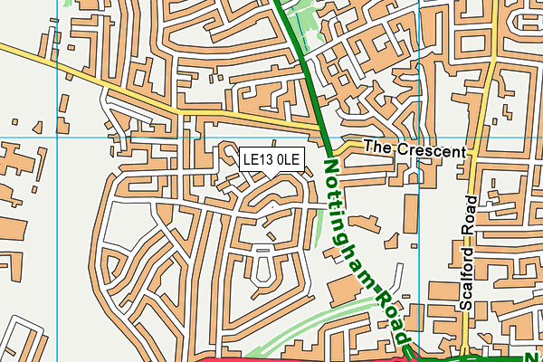 LE13 0LE map - OS VectorMap District (Ordnance Survey)