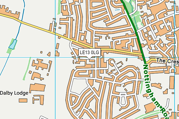 LE13 0LG map - OS VectorMap District (Ordnance Survey)