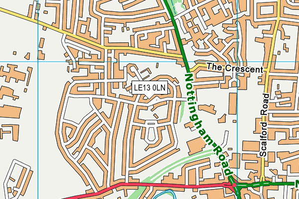 LE13 0LN map - OS VectorMap District (Ordnance Survey)