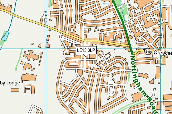 LE13 0LP map - OS VectorMap District (Ordnance Survey)