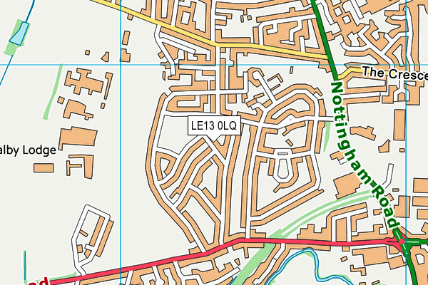LE13 0LQ map - OS VectorMap District (Ordnance Survey)