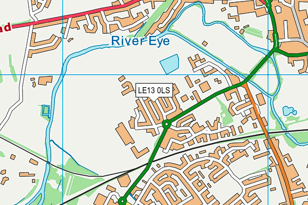 LE13 0LS map - OS VectorMap District (Ordnance Survey)