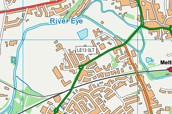 LE13 0LT map - OS VectorMap District (Ordnance Survey)