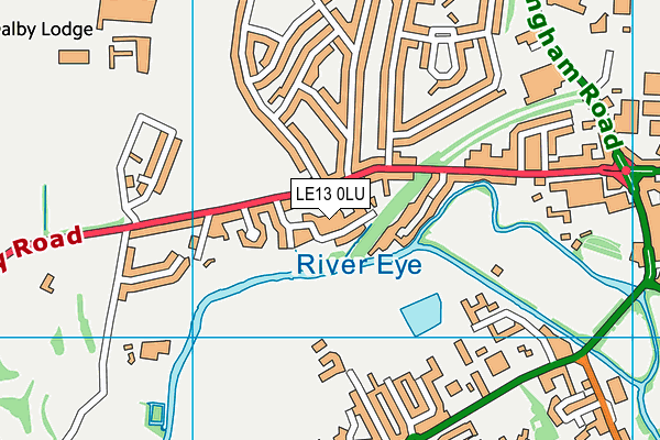 LE13 0LU map - OS VectorMap District (Ordnance Survey)