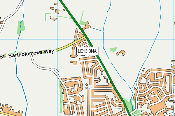 St Mary's Church Of England Primary School  map (LE13 0NA) - OS VectorMap District (Ordnance Survey)