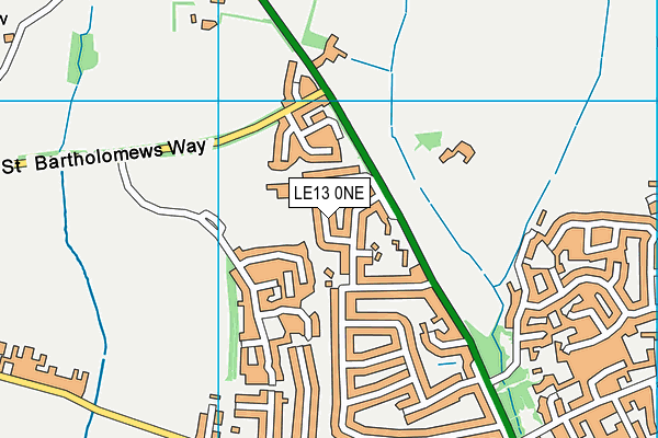 LE13 0NE map - OS VectorMap District (Ordnance Survey)