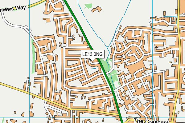LE13 0NG map - OS VectorMap District (Ordnance Survey)