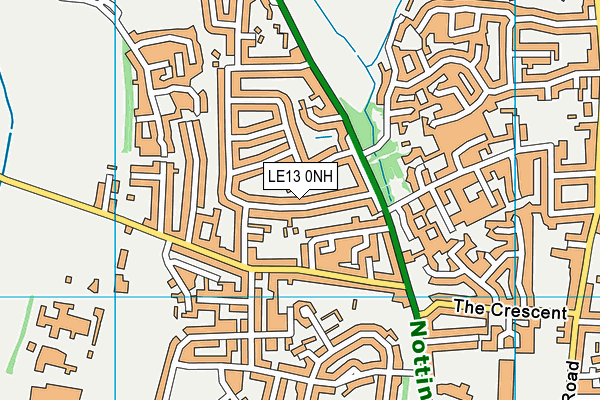 LE13 0NH map - OS VectorMap District (Ordnance Survey)