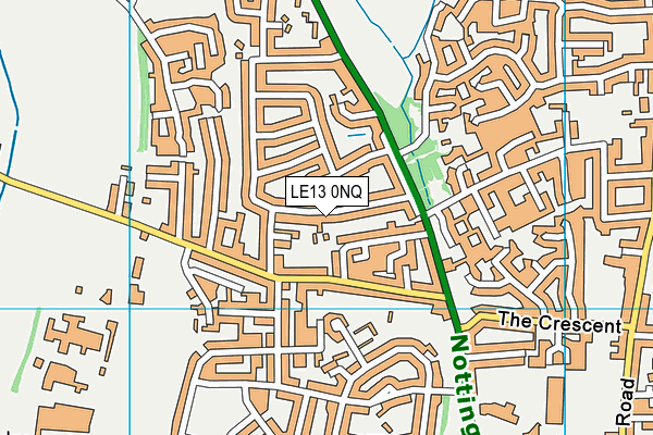 LE13 0NQ map - OS VectorMap District (Ordnance Survey)