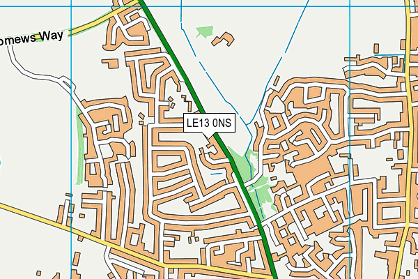 LE13 0NS map - OS VectorMap District (Ordnance Survey)