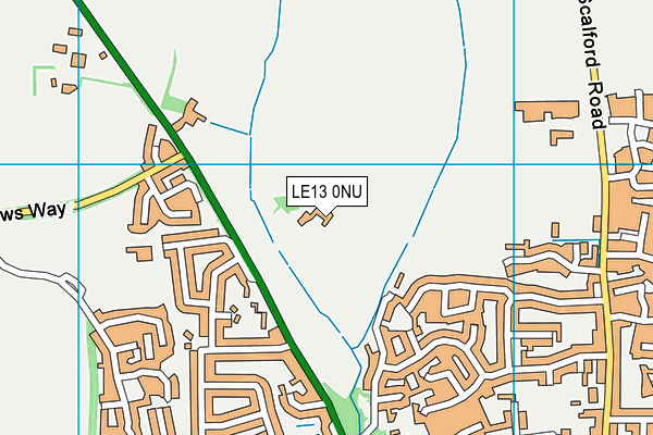 LE13 0NU map - OS VectorMap District (Ordnance Survey)