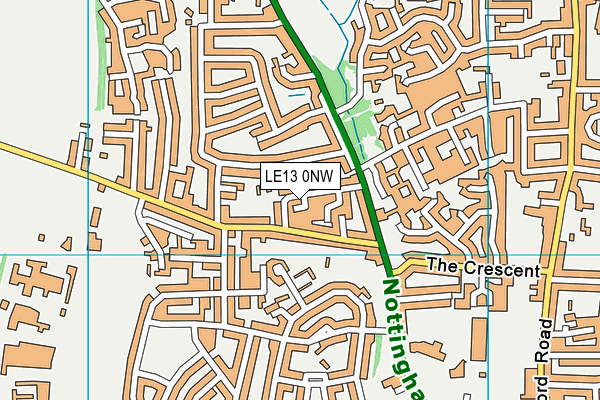 LE13 0NW map - OS VectorMap District (Ordnance Survey)