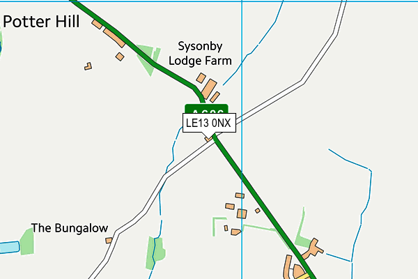 LE13 0NX map - OS VectorMap District (Ordnance Survey)