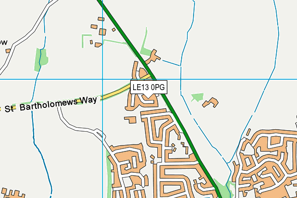 LE13 0PG map - OS VectorMap District (Ordnance Survey)