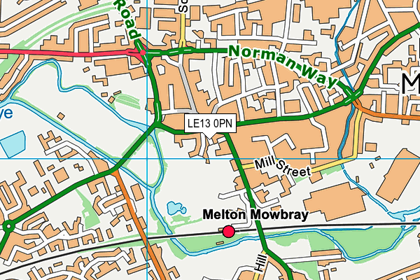 LE13 0PN map - OS VectorMap District (Ordnance Survey)