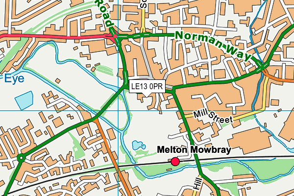 LE13 0PR map - OS VectorMap District (Ordnance Survey)