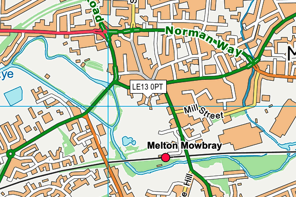 LE13 0PT map - OS VectorMap District (Ordnance Survey)