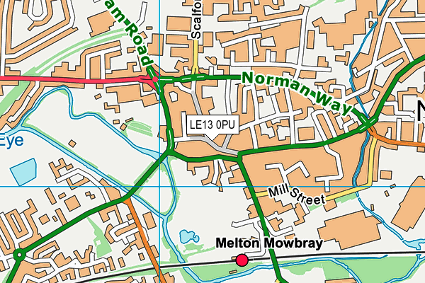 LE13 0PU map - OS VectorMap District (Ordnance Survey)