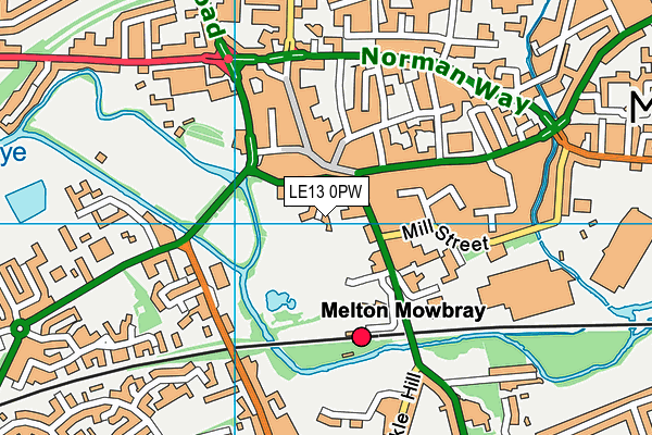LE13 0PW map - OS VectorMap District (Ordnance Survey)