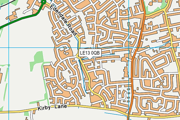 LE13 0QB map - OS VectorMap District (Ordnance Survey)