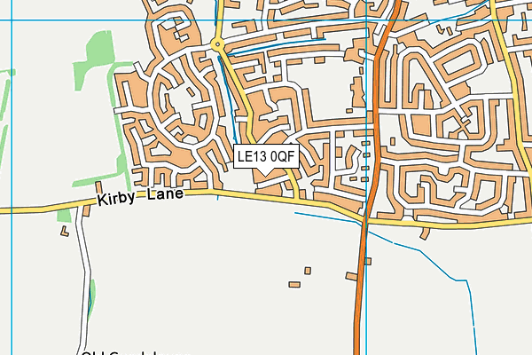 LE13 0QF map - OS VectorMap District (Ordnance Survey)