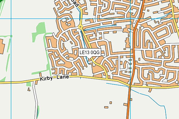 LE13 0QG map - OS VectorMap District (Ordnance Survey)