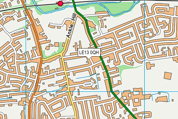 LE13 0QH map - OS VectorMap District (Ordnance Survey)