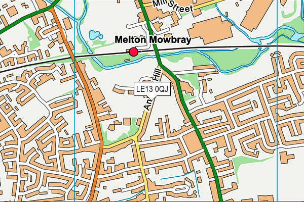 LE13 0QJ map - OS VectorMap District (Ordnance Survey)