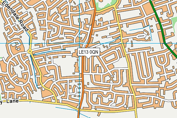 LE13 0QN map - OS VectorMap District (Ordnance Survey)