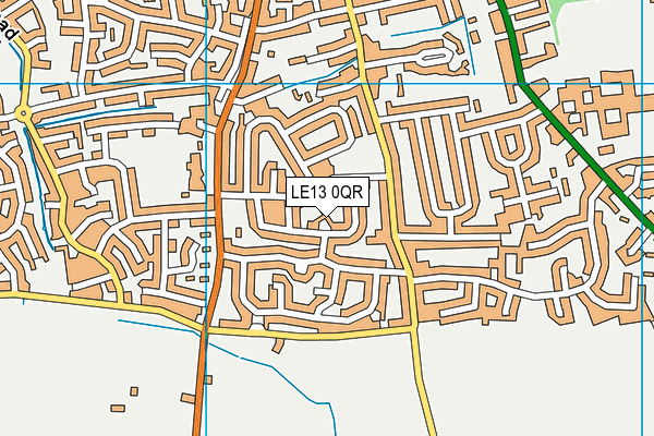 LE13 0QR map - OS VectorMap District (Ordnance Survey)