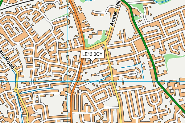 LE13 0QY map - OS VectorMap District (Ordnance Survey)