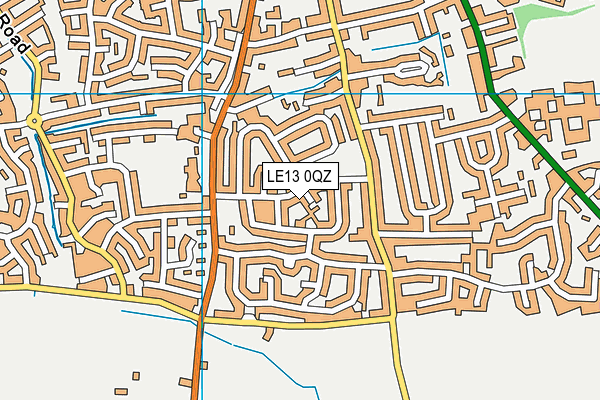 LE13 0QZ map - OS VectorMap District (Ordnance Survey)