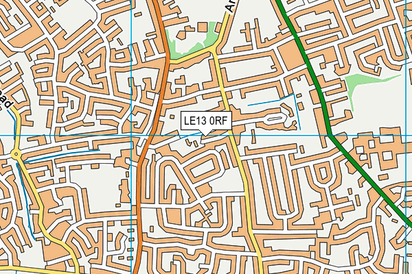 LE13 0RF map - OS VectorMap District (Ordnance Survey)