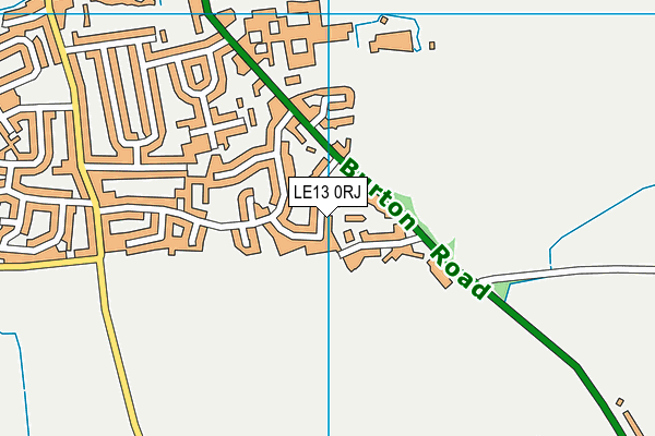 LE13 0RJ map - OS VectorMap District (Ordnance Survey)