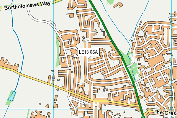 LE13 0SA map - OS VectorMap District (Ordnance Survey)