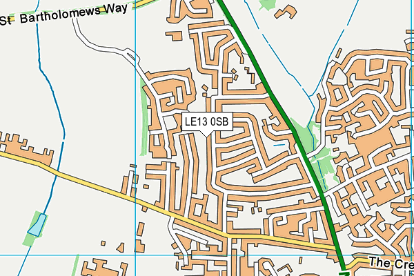 LE13 0SB map - OS VectorMap District (Ordnance Survey)