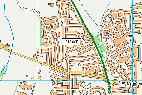 LE13 0SE map - OS VectorMap District (Ordnance Survey)